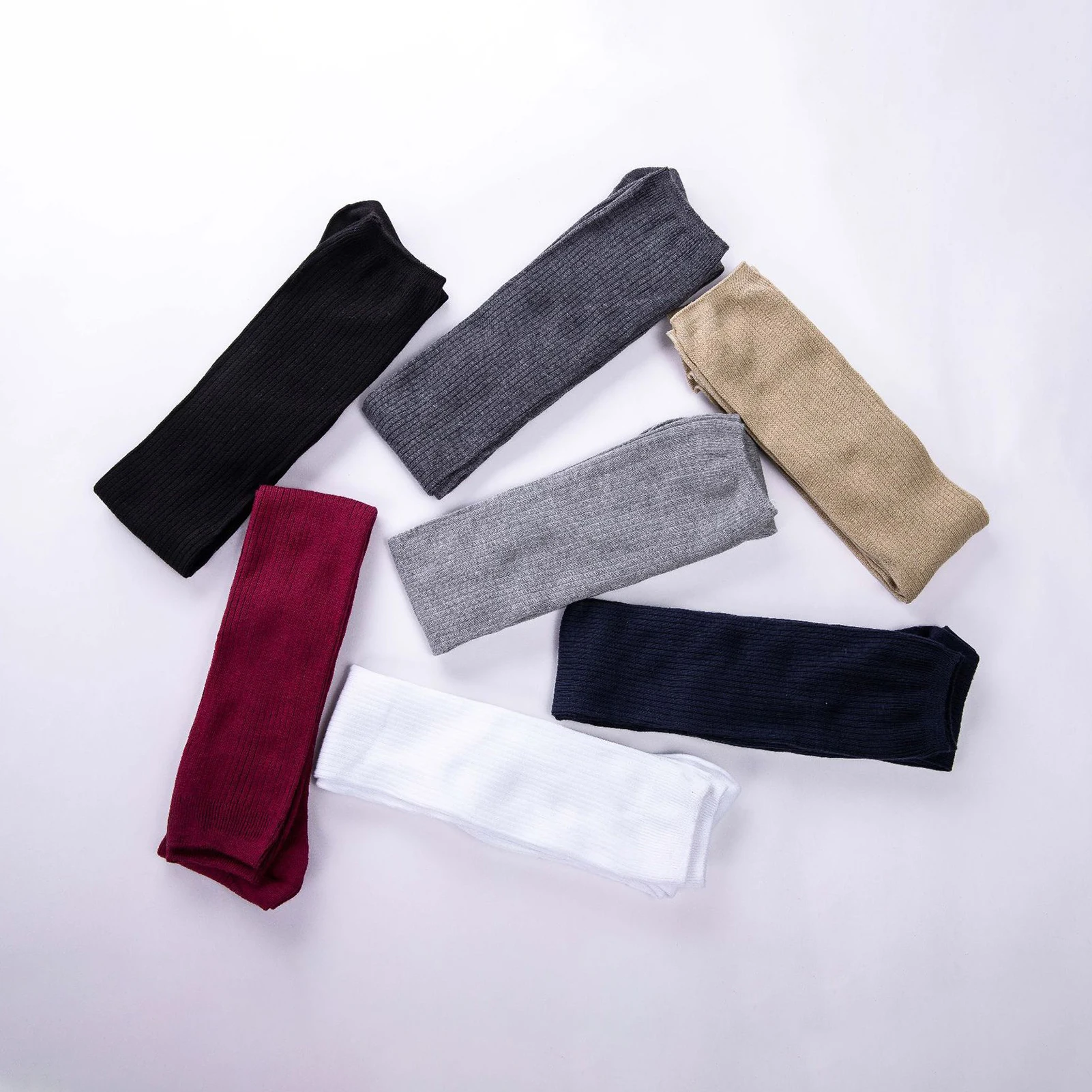 Вязаные гольфы для девушек и женщин высокие чулки до бедра эластичные ребристые