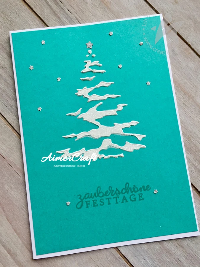 Металлические Вырубные штампы в виде рождественской елки зеркальные