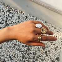 geometric retro ethnic ring fashion exaggerated exquisite elegant jewelry accessories gifts