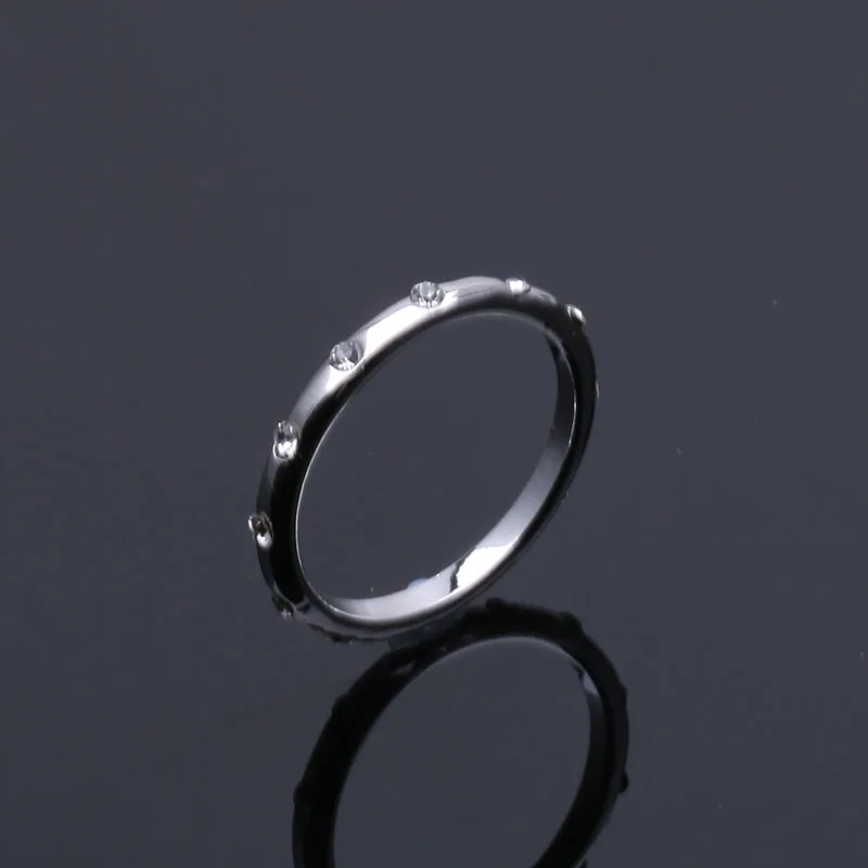 Buipoey горячая Распродажа пара Кольца однорядные розовое бело-золотые стразы