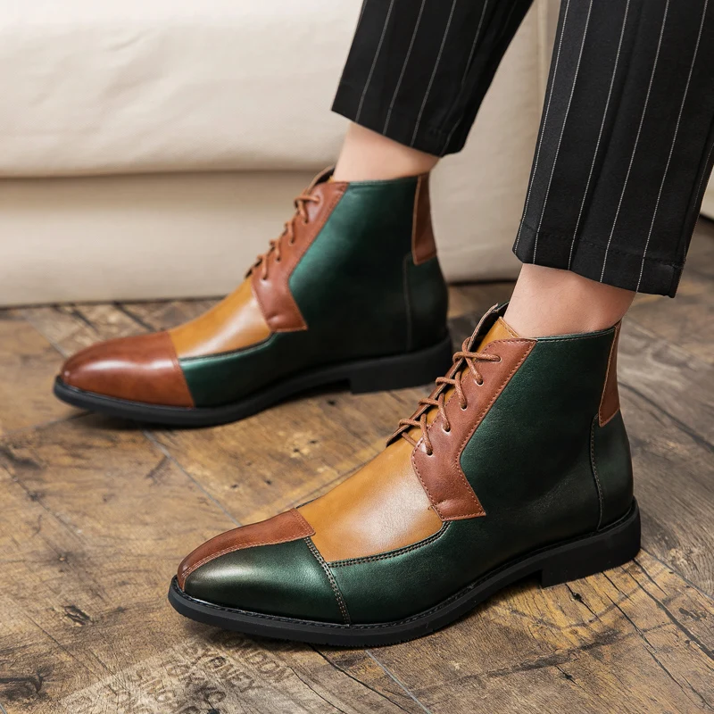 

Men Brogue Dress Shoes Plus Size 38-48 Luxury Italian Style Fashion Men Formal Shoes Brand Men Oxfords Business Boots for Men