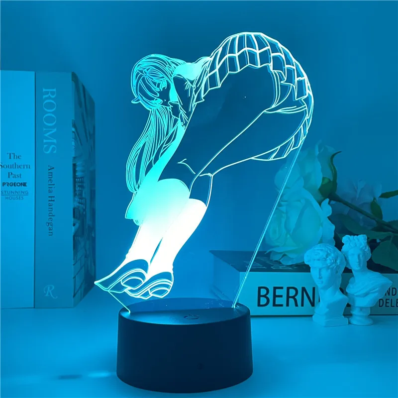 

DARLING в FRANXX ноль два 3D светодиодный Ночной светильник в стиле японского аниме детский креативный Настольный подарок настольная лампа RGB режи...