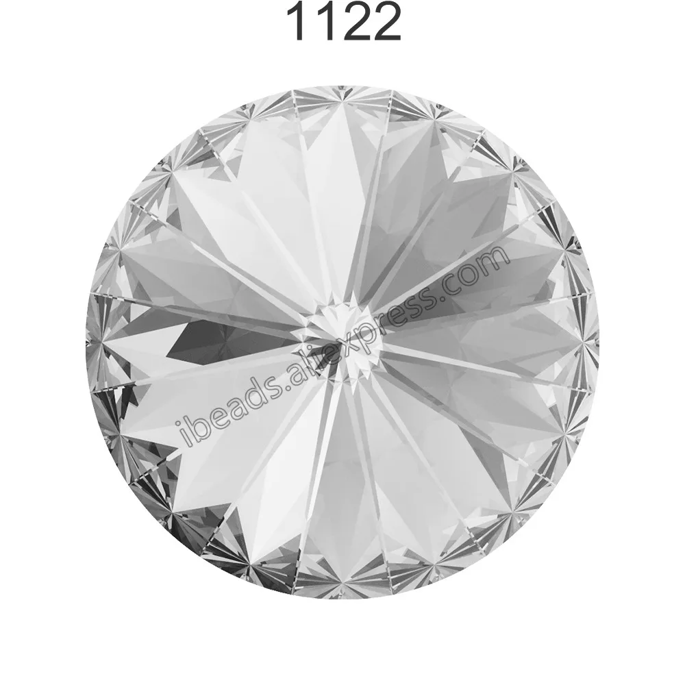 1 шт.) с украшением в виде кристаллов от Swarovski 1122 круглые Rivoli камня(без отверстия) фольгированная Австрия Стразы для бижутерии, материал для рукоделия - Цвет: Crystal 001 F