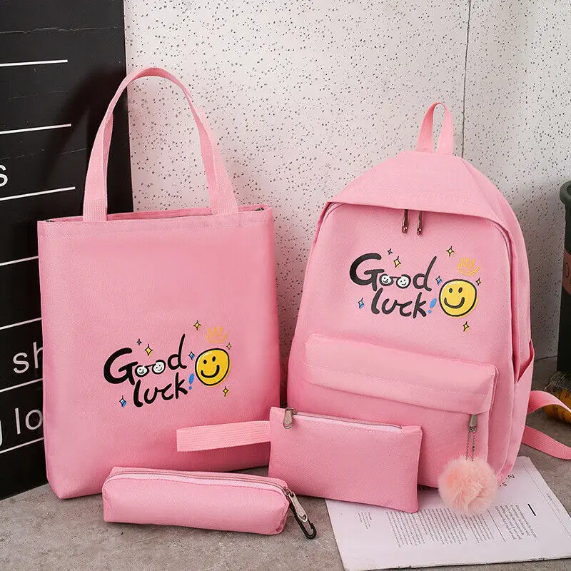 4 шт. Комплект женский рюкзак школьные сумки сумка на плечо холщовая дорожная для