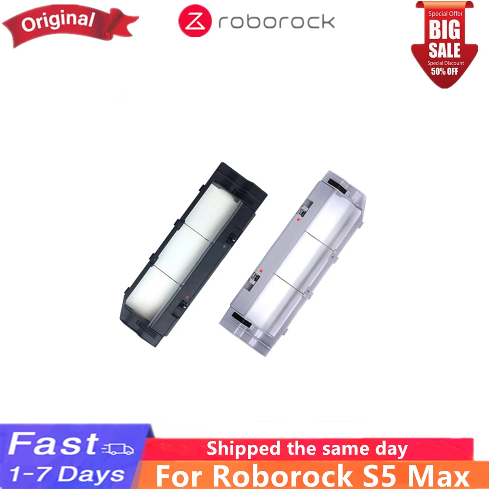 

Новинка 100%, оригинальный робот для пылесоса Roborock S5 Max, черная/белая основная щетка, крышка, запасные части, аксессуары