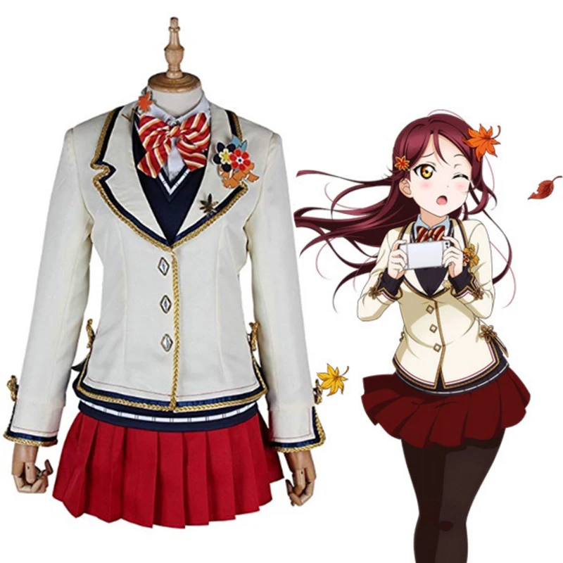 

Аниме Love Live Sunshine Косплей костюмы Рико сакурочи Косплей Костюм Униформа Хэллоуин карнавальвечерние игра женский костюм