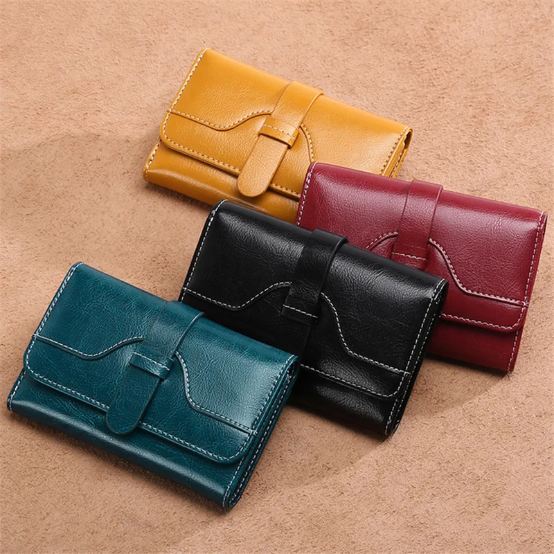 

Fashion Luxury Female Genuine Leather Wallet Women Long Anti Theft RFID Wallets Credit Card Holder Purse Woman Clutch Bag