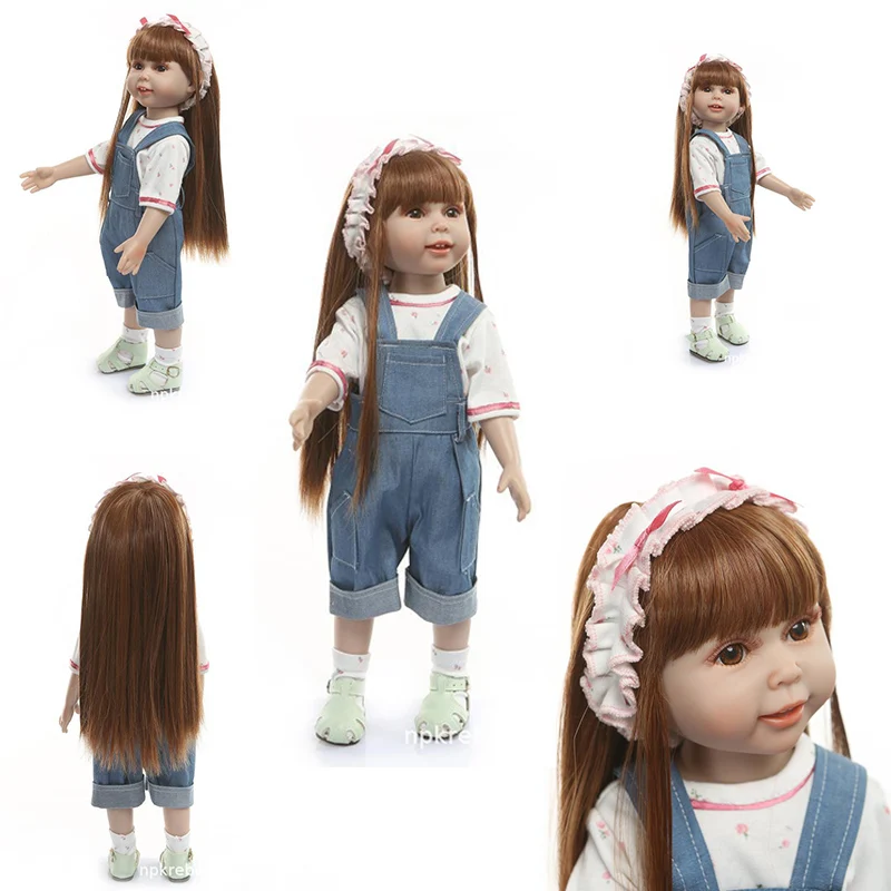 NPK 18 дюймов Кукла ручной работы Reborn Baby Dolls полностью силиконовая Реалистичная кукла принцессы реалистичный резиновый игрушка для детей подарок на день рождения