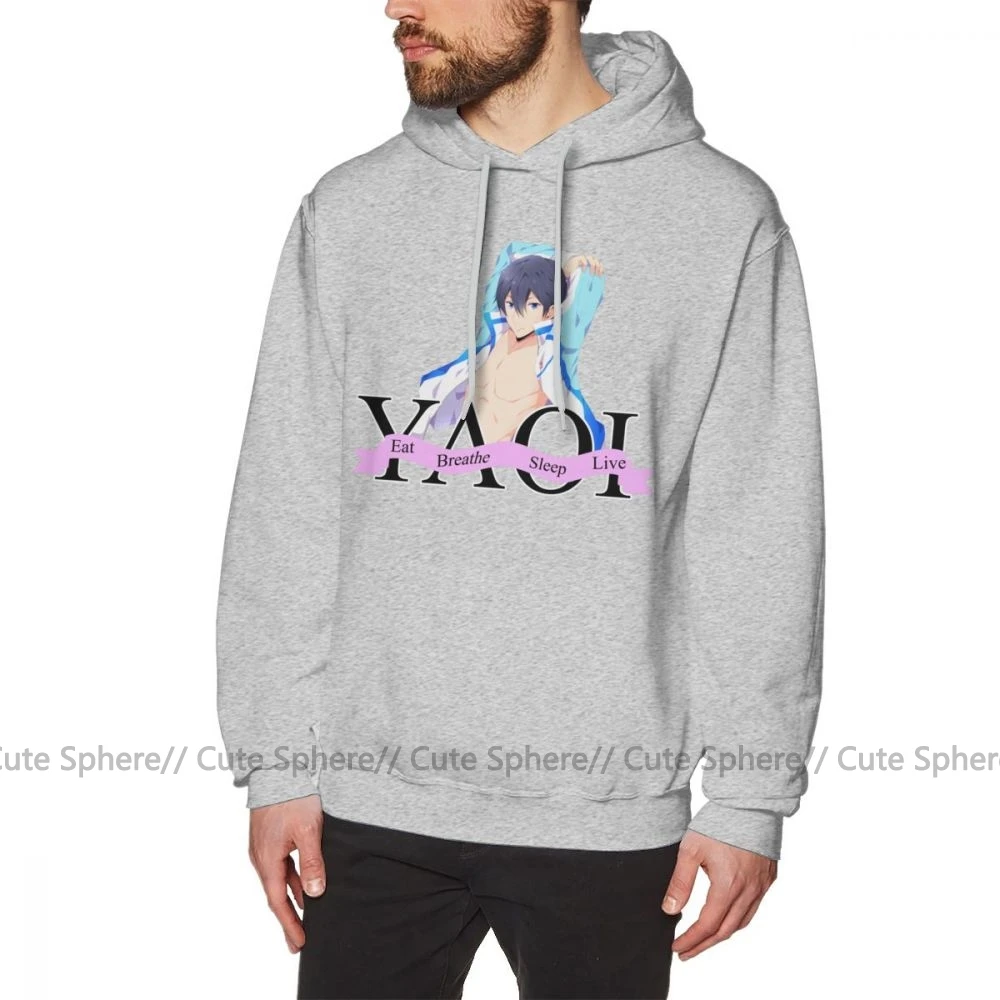 Yaoi Толстовка Yaoi толстовки теплый красный пуловер толстовка Хлопок Уличная длинная хорошая Мужская XXL Толстовки - Цвет: Gray