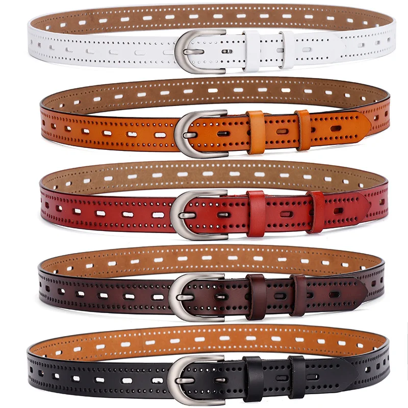 

Hollow Out Women's Version Sweet Elegant Girl Jeans Belt Student Leather Versatile Personality Classic