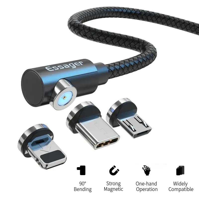 Essager Магнитный кабель для зарядки USB мобильный телефон Micro Huawei Xiaomi Redmi быстрая