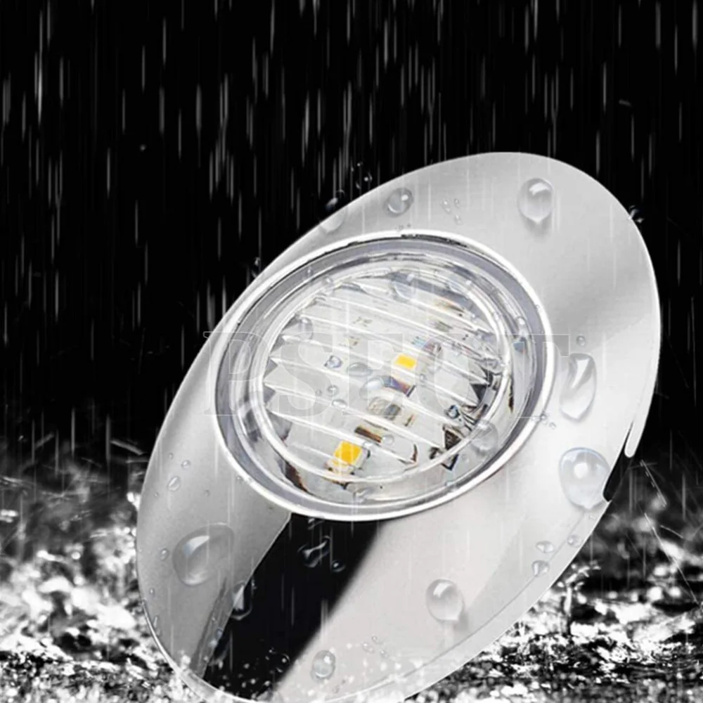 

4pcs Waterproof Oval Shape Marine LED Boat Light for Boats Vehicles Automobiles