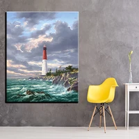 wall art pictures hd prints poster home decoration canvas 1 panel scenery seaview lighthouse paintings modular living room frame