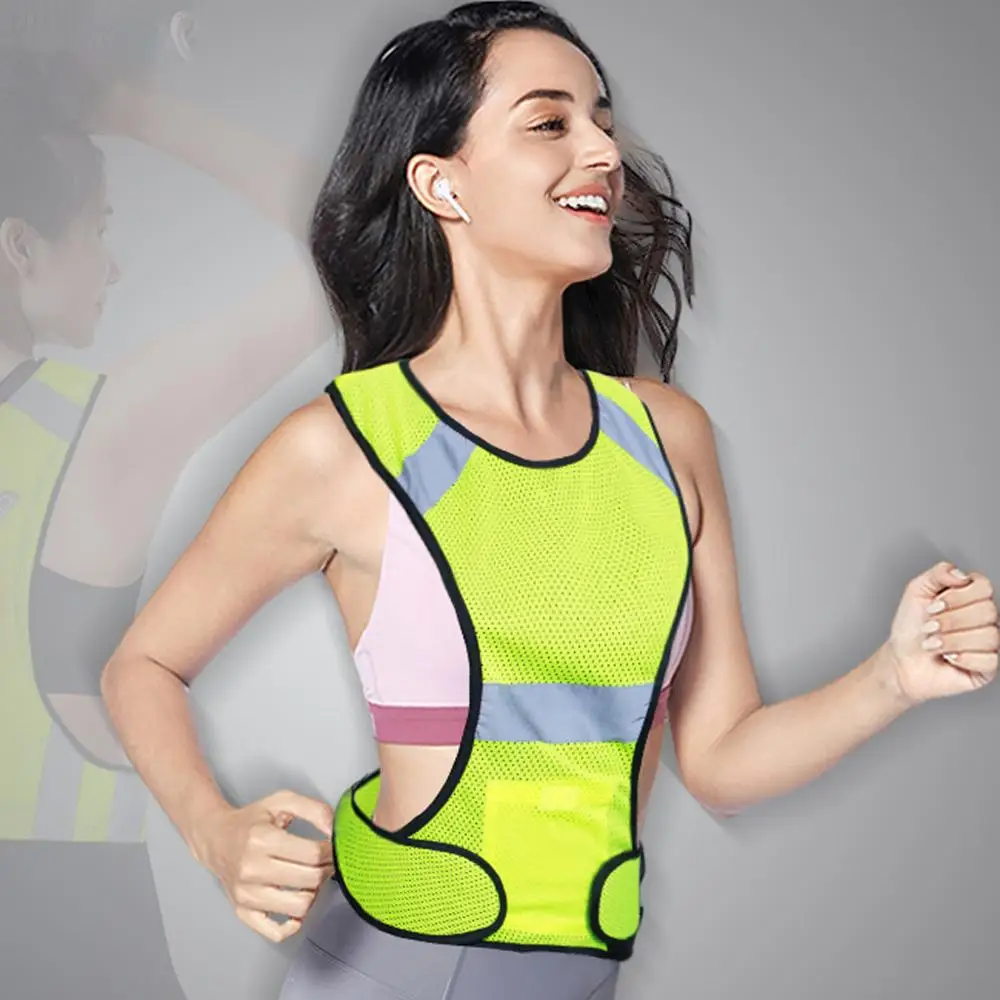

Running Reflective Mesh Vest Lightweight Riding Safety Outdoor Sport Safety Decorations Vest Multipurpose Sports Outfit