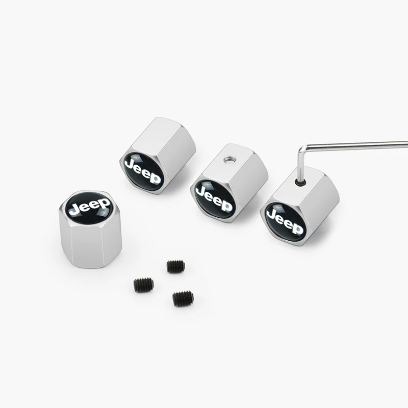 Стайлинг автомобиля противоугонные нержавеющие колпачки для клапанов колес JEEP