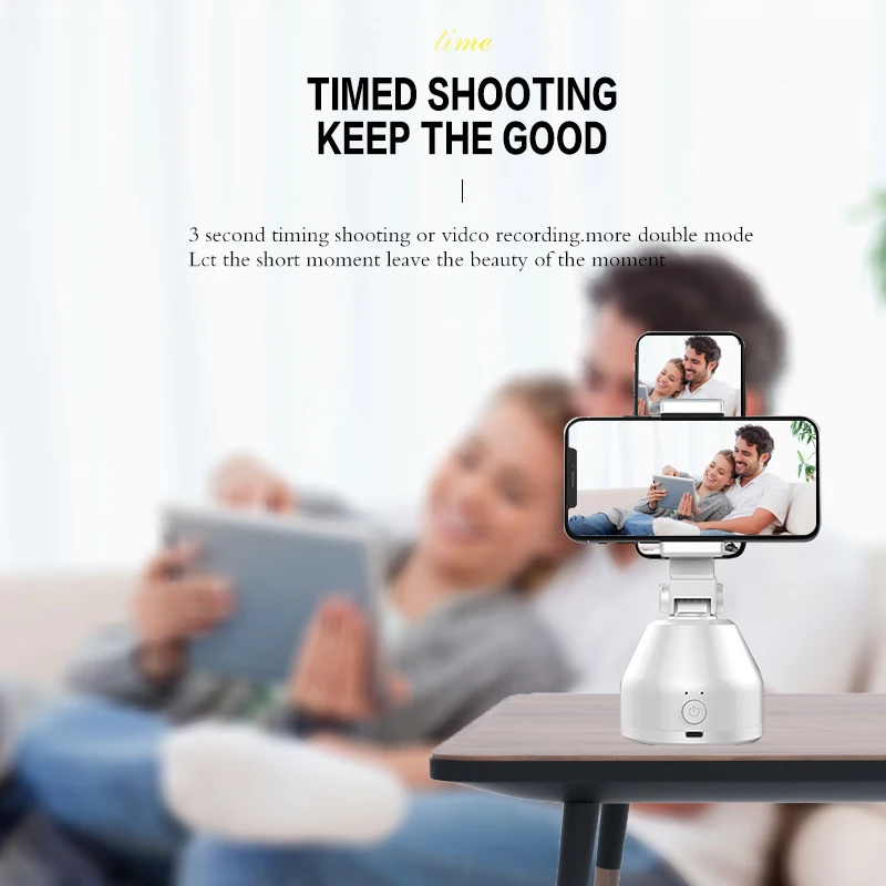 Умный AI Gimbal с вращением на 360 ° для отслеживания лица селфи-палка держатель