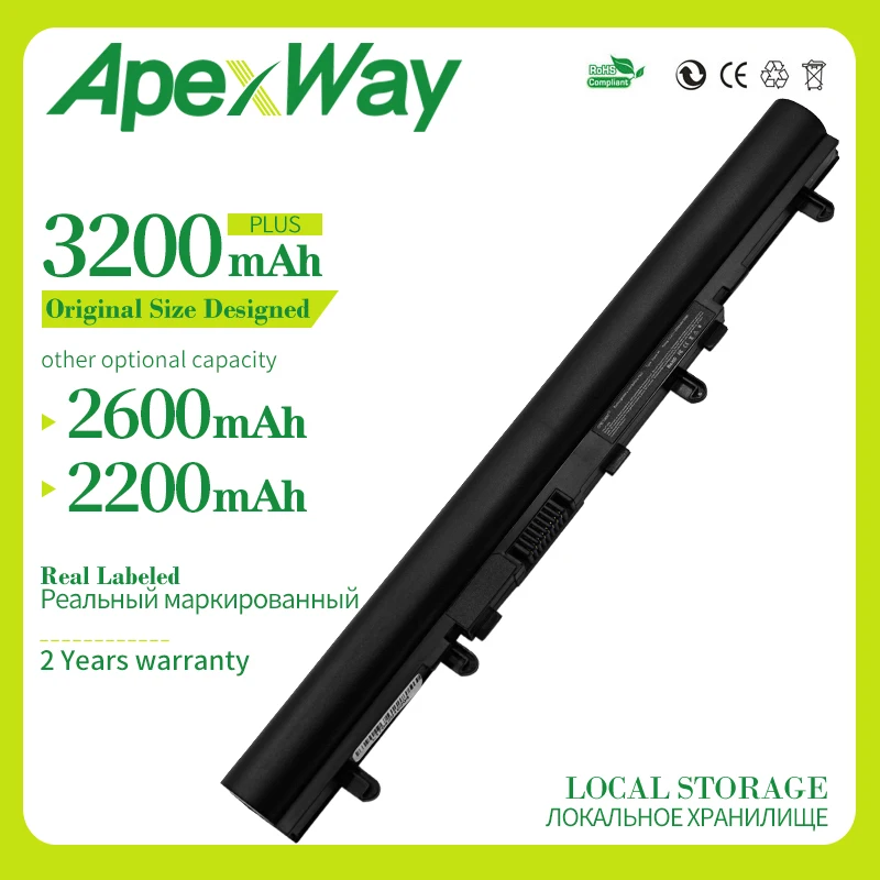 Apexway Аккумулятор для ноутбука Acer Aspire One 725 756 V5 171 AL12A32 TravelMate B113 C710 571 571G 571P