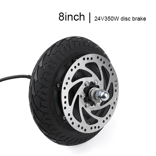 8inch 24V350W-Disc 8, 10, 12 дюймов, Электрический скутер, ступица двигателя, колеса 24 В, 36 В, 48 В, 350 Вт, 500 Вт, колесный мотор, бесщеточный EBike, Электрический скутер, Конверсионные Комплекты - Цвет: 8inch 24V350W-Disc