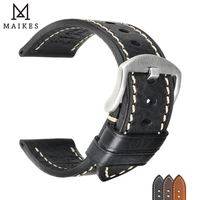 maikes soft genuine leather watch strap watches band 22mm 20mm 24mm 21mm watchbands men women wristband