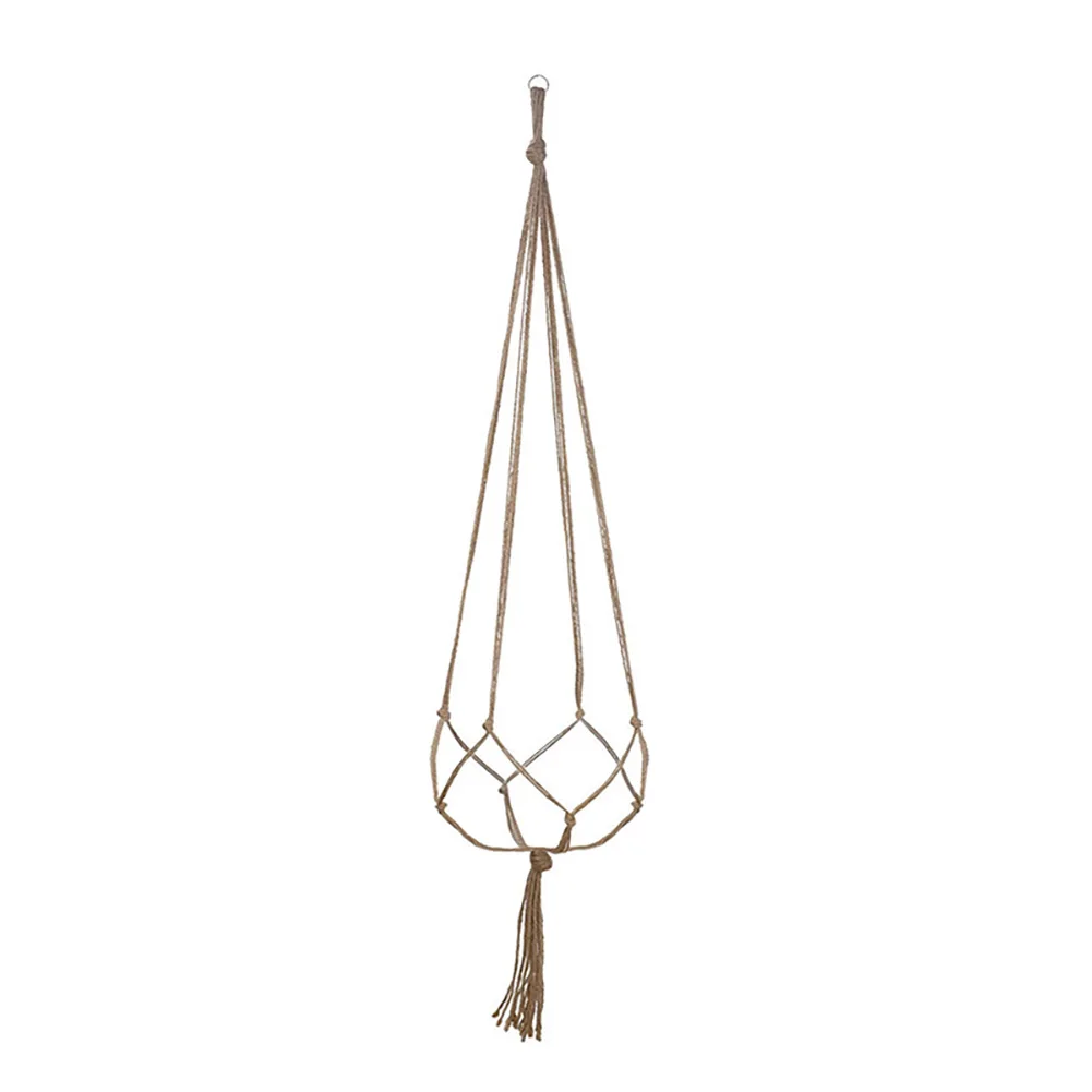 

Gardening Green Plant Hanger Flower Pot Net Bag Hemp Rope Hanging Basket Indoor Outdoor Hook Decoration