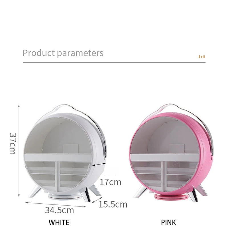 Новый органайзер для макияжа пылезащитный косметического зеркала вращающаяся