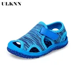 Детские сандалии ULKNN 2022, пляжная обувь для мальчиков, мягкая нескользящая обувь на однотонной подошве для девочек, детская обувь без задника