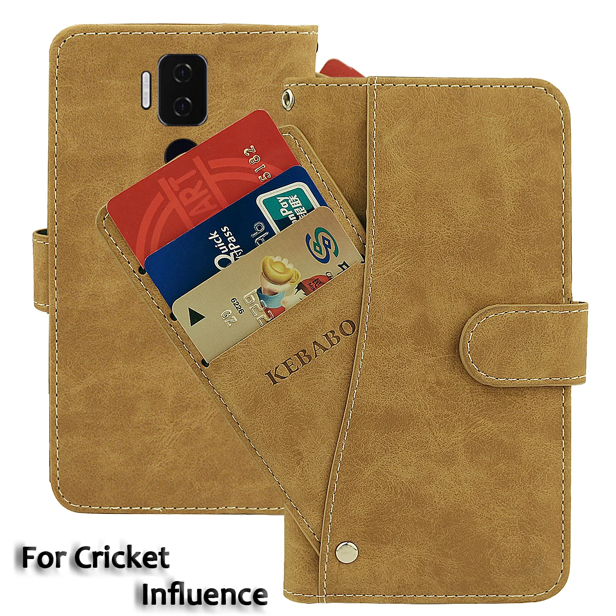 

Винтажный кожаный чехол-кошелек с отделением для карт 6,2 дюйма