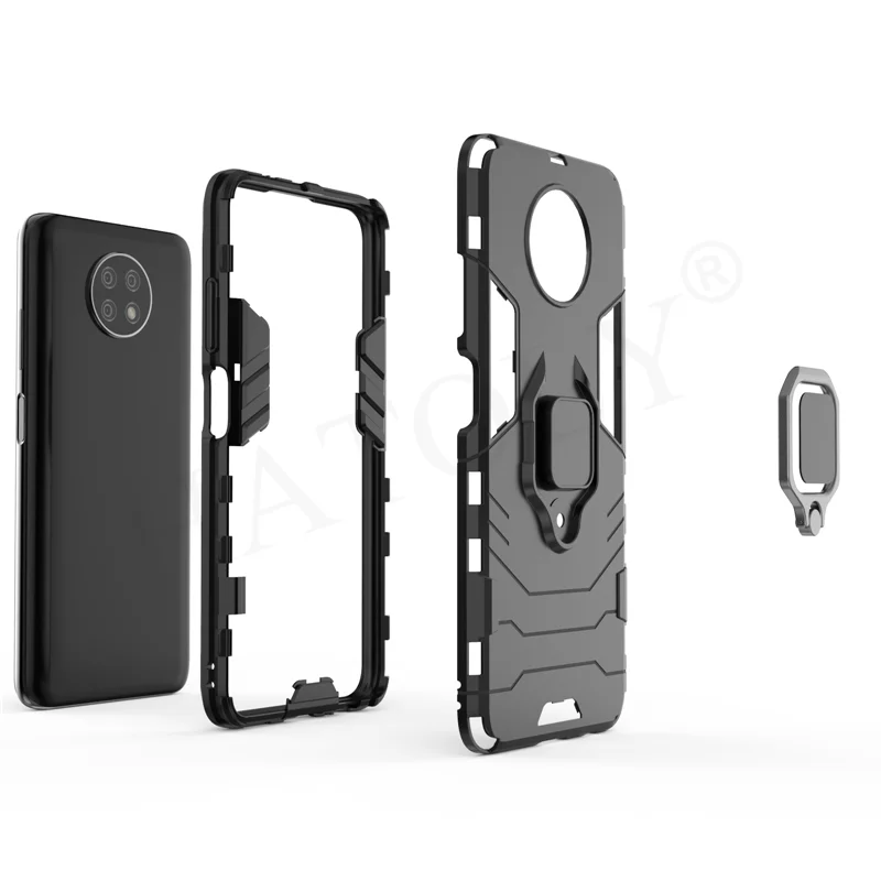 for xiaomi redmi note 9t 5g case shockproof bumper magnetic ring holder silicone armor phone back cover redmi note 9 t pro case free global shipping