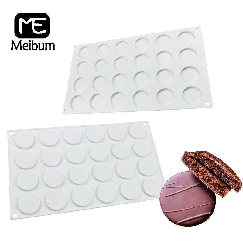 

Meibum 24 Cavity Oblate Shape Silicone Chocolate Cake Mold Muffin Pastry Mould Mousse Dessert Tray Kitchen Baking Tools