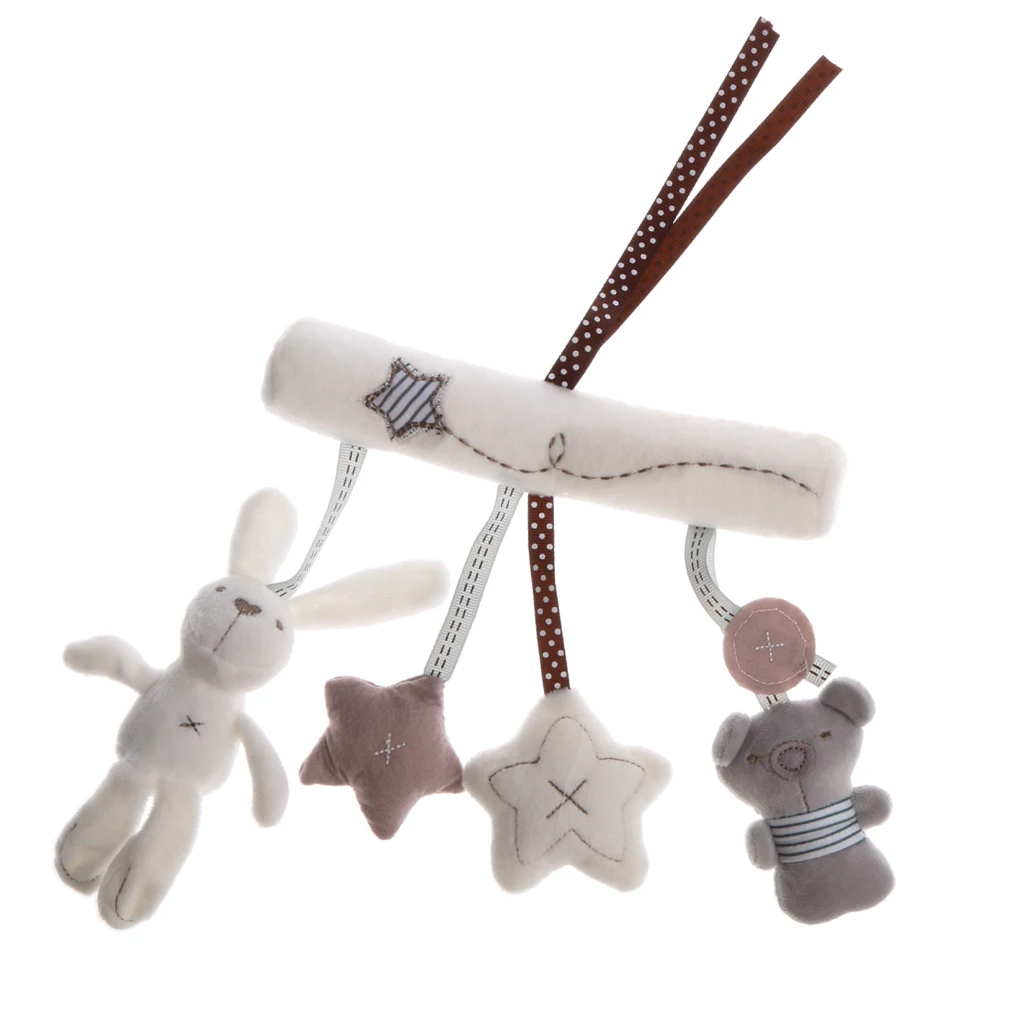 

Crib Cot Hanging Toy Baby Rattle Toy Soft Plush Rabbit Musical Toys