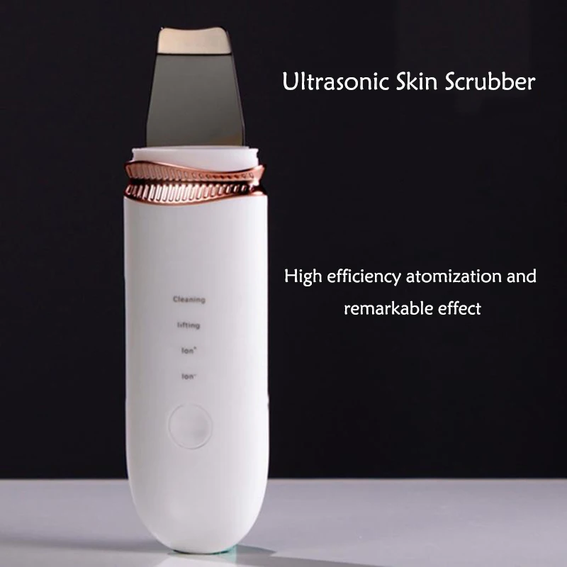 Beauty Care Tool Ultrasonic Vibration Skin Scrubber Spatula Nose Blackhead Remover Facial Lifting Machine | Красота и здоровье