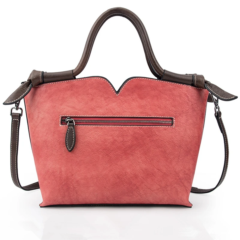 Nesitu Высококачественная новая маленькая сумка из натуральной кожи красного