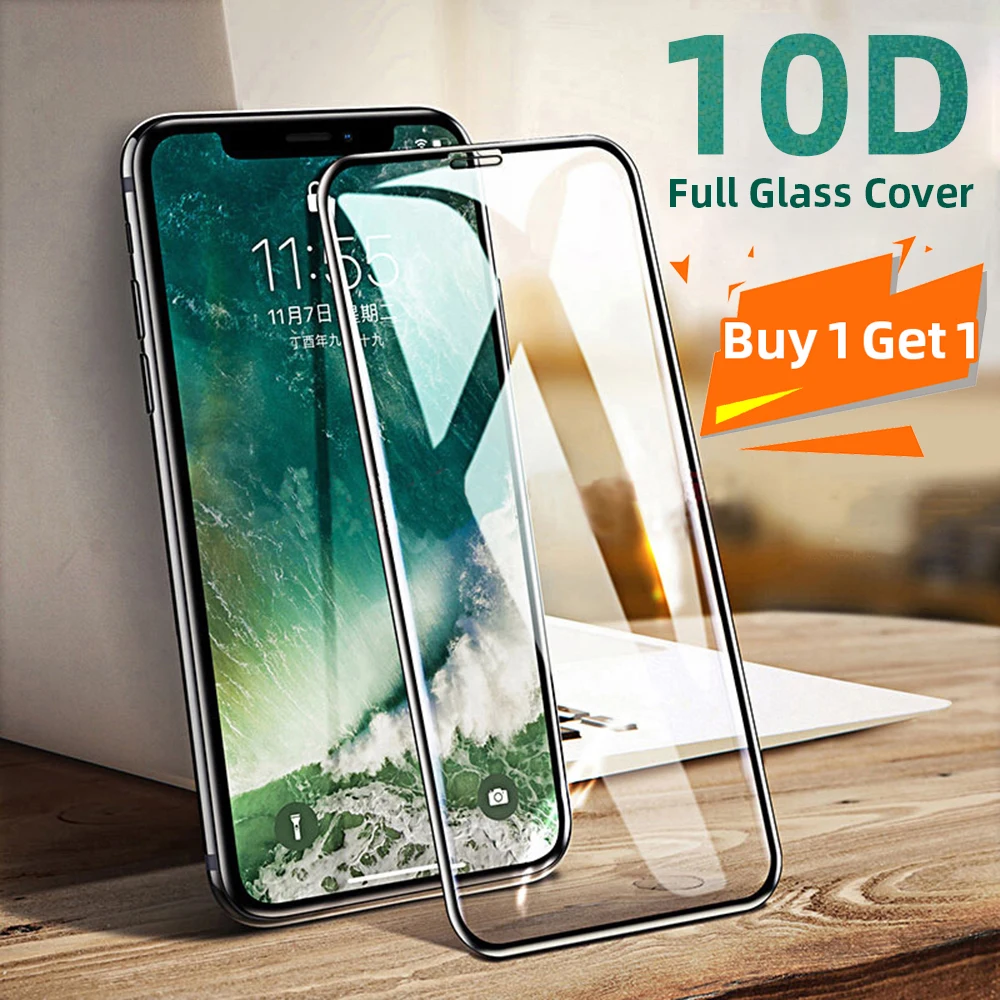 Защитная пленка из закаленного стекла для iPhone SE 2020 11 Pro Max XR XS 8 7 Plus 6S 6 полная защита