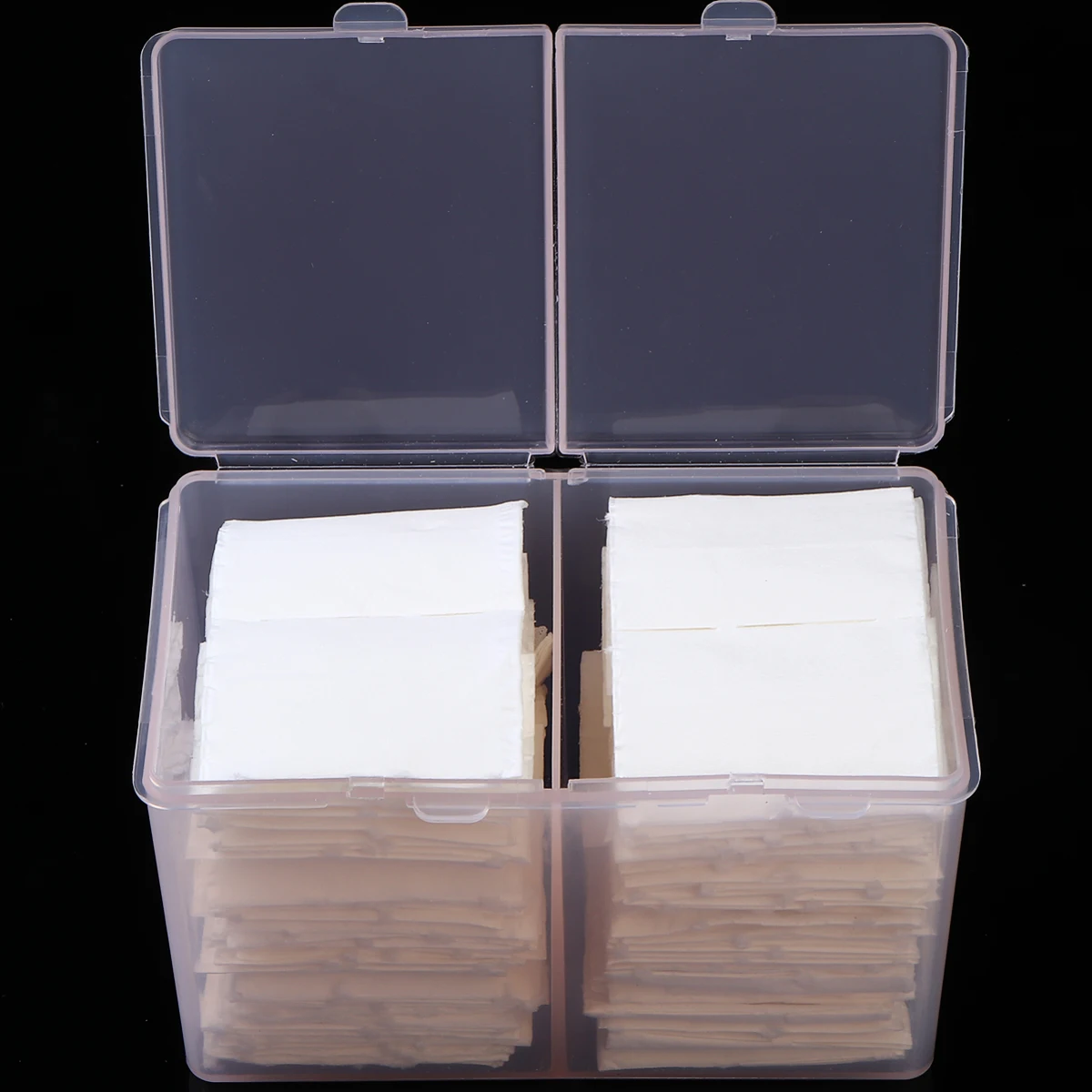 Nail Art Plastic Clear Organizer Container Gel Polish Remover Cleaning Cotton Pad Swab Box Storage Case Holder Manicure Tool |