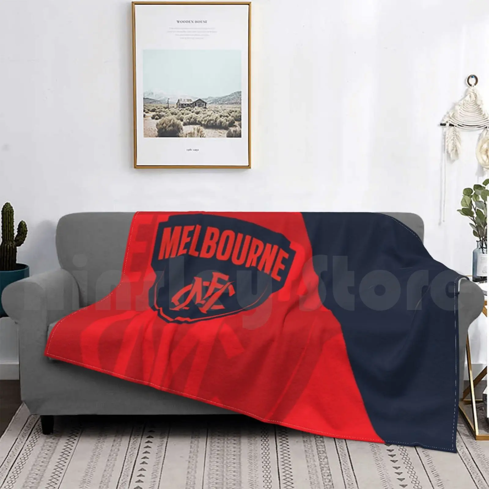 

Одеяло Afl-Мельбурн для дивана-кровати для путешествий Мельбурн футбол Footy Aussie Правила Ричмонд Vfl Австралия