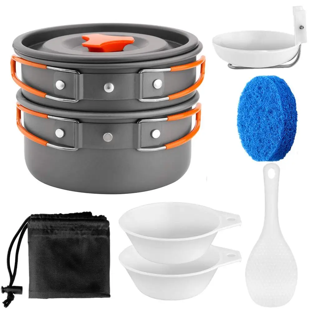 1 комплект Открытый Кемпинг кастрюли Портативный Комбинации Пикник Посуда