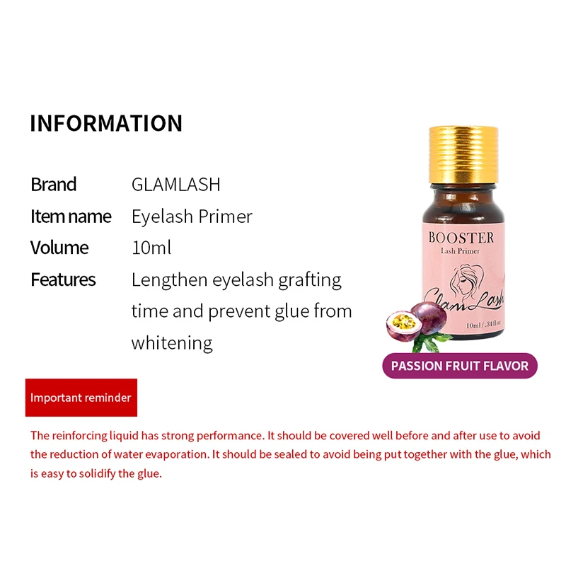 

High Qua Eyelash Glue Bonding Strength Eyelash Extensions Reinforcer Individual Lash Application Ultra Super Lash Primer