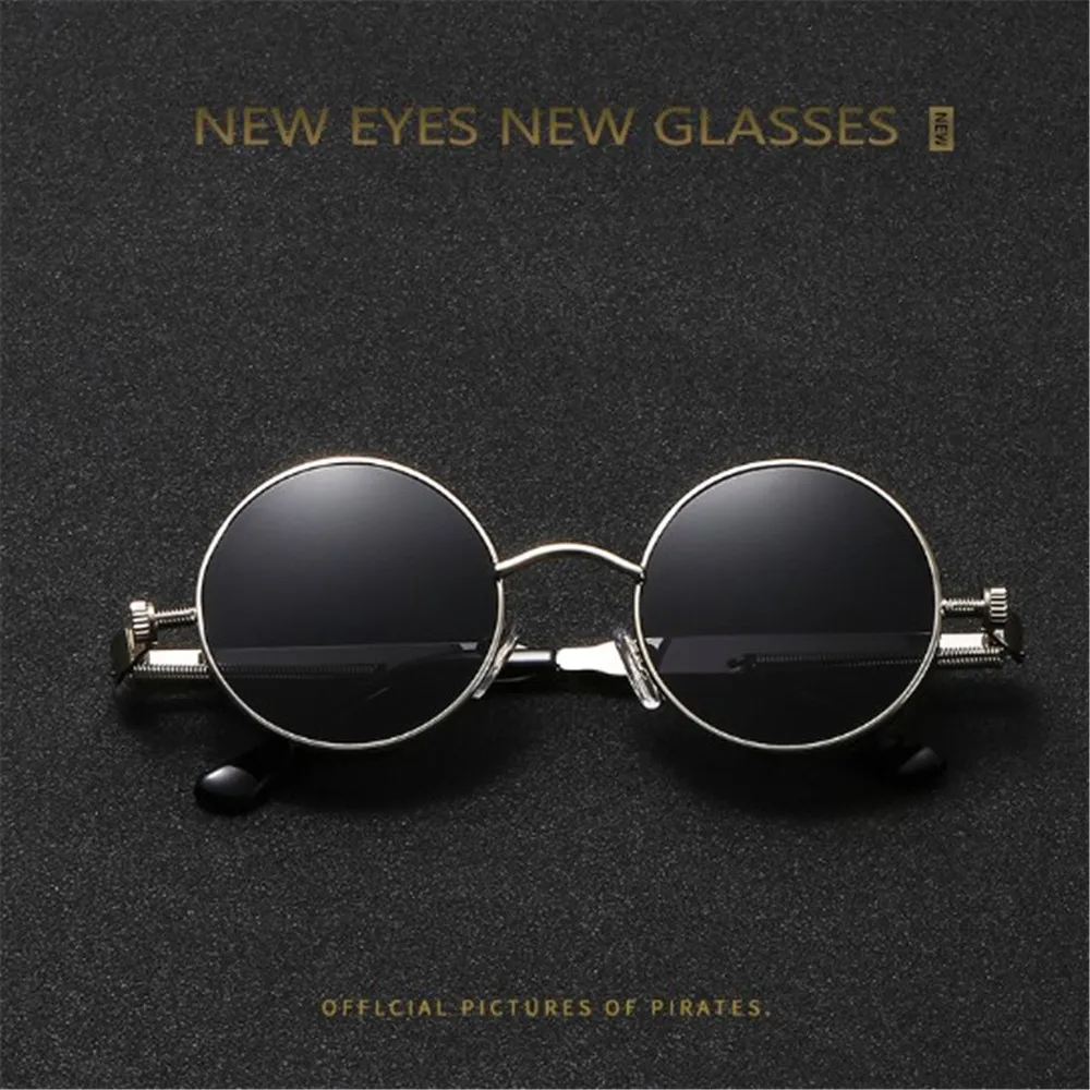 Солнцезащитные очки Мужские поляризационные в стиле стимпанк зеркальные