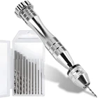 Металлическая ручная дрель, инструмент для ювелирных изделий, оборудование для уф смолы, силиконовая форма, инструменты и высокоскоростной стальной сверлильный винт 0,8-3,0 мм