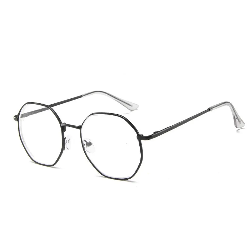 IBOODE Polygon Metal Myopia Glasses Women Men Finished Nearsighted Eyeglasses Female Male Shortsighted Eyewear Unisex Spectacles |