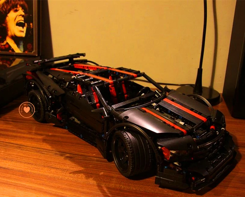 Новый MOC Assassin X19 fit technic Модель гоночного автомобиля строительный блок кирпичи