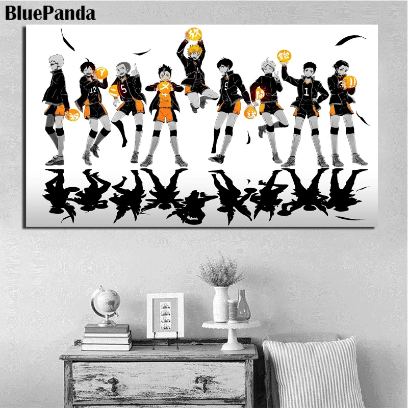 Haikyu Hinata Shoyo Аниме Картина на холсте HD репродукции настенное искусство картина