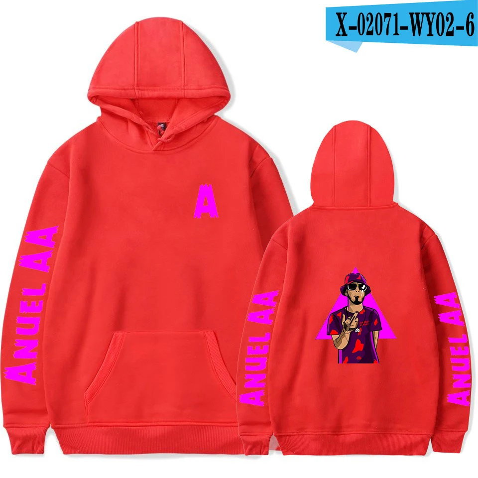 Anuel AA Стиль Знаменитостей Толстовка для мужчин и женщин - Цвет: l