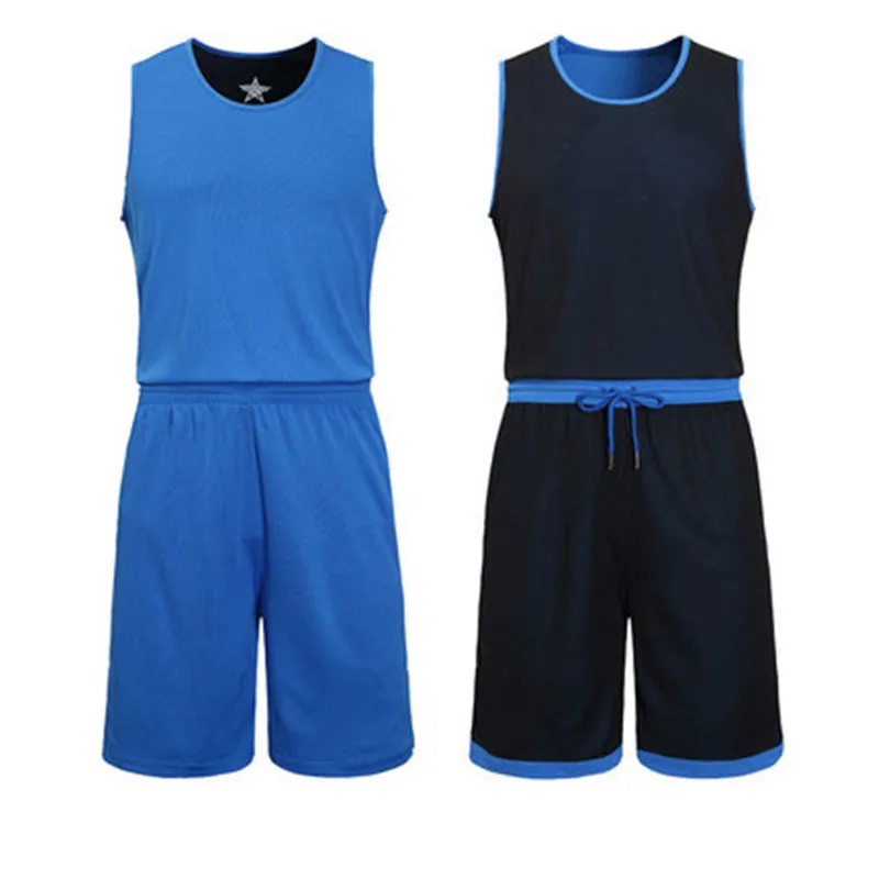Детский Мужской баскетбольный набор двухсторонняя униформа спортивная одежда