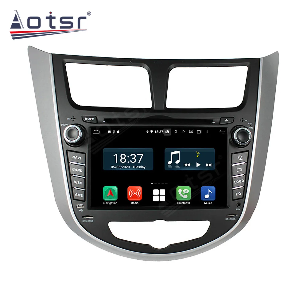 Автомобильный мультимедийный стереопроигрыватель Android для Hyundai Verna Accent Solaris 2011 2012