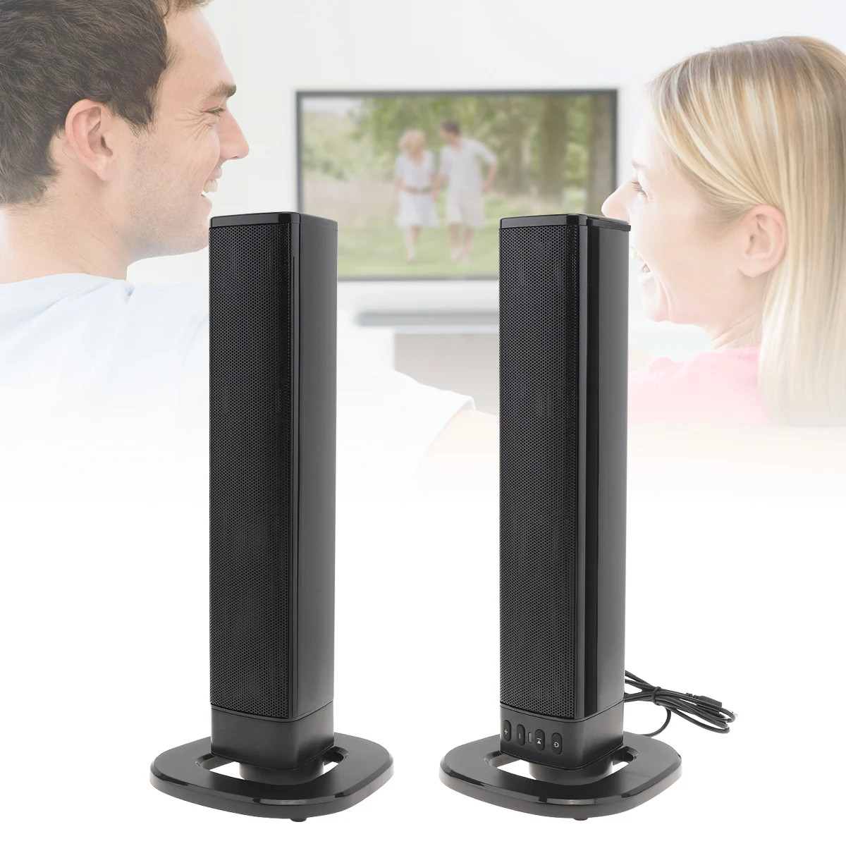 BS-36 Multi-function Bluetooth Foldable Soundbar Home Theater Wireless Subwoofer Split PC Speaker with 4 Full Range Horns for TV |