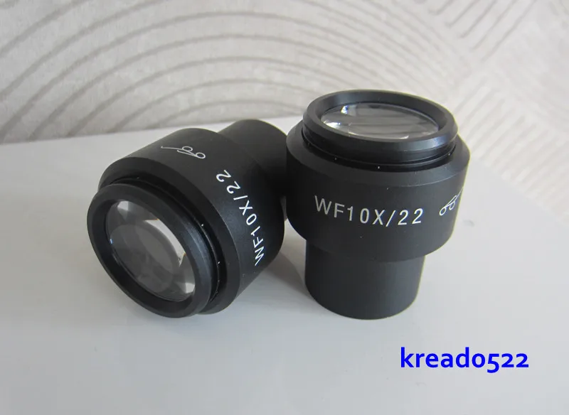 WF10X 22mm Zoom Adjustable High Eyepoint Wide Angle Optical Stereo Microscope Eyepiece Lens 30mm with Rubber Plastic Eye Guards |