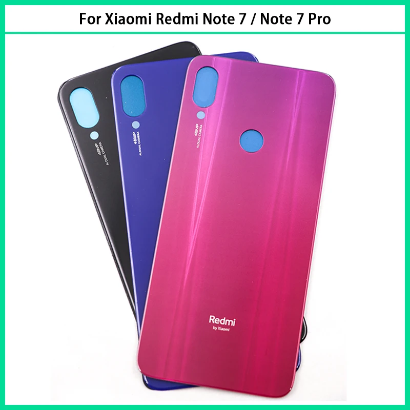 Для Xiaomi Redmi Note 7 крышка батареи задняя дверь 3D стекло Bck панель для Pro корпус чехол