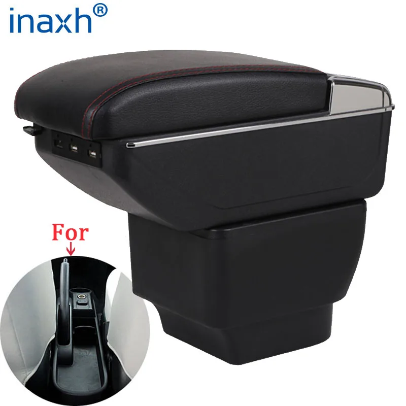 

For MAZDA MAZDA 2 Armrest center Storage box Car Armrest box Interior Parts Retrofit parts auto accessories with USB LED light