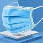 Маска для лица одноразовая трехслойная из нетканого материала, 50 шт.